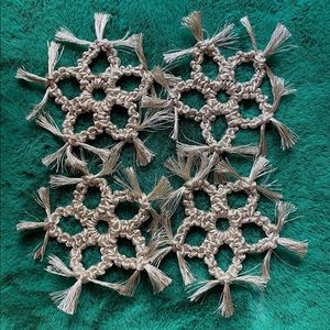 Handmade Macrame Crochet Snowflake Ornaments